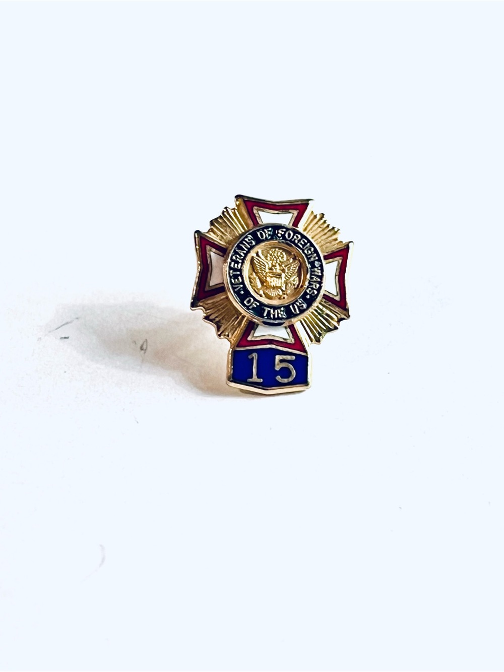 Veterans of Foreign Wars‎ VFW 15 Enamel Pin, Commemorative, Valor